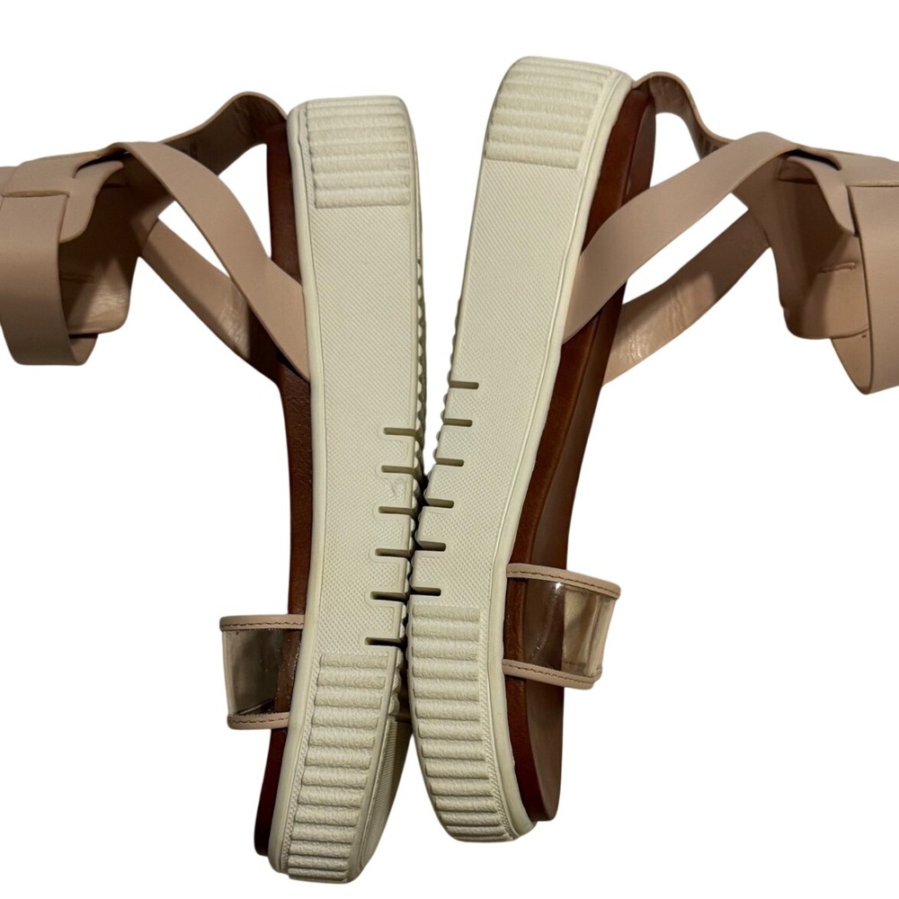 MIA Lunna Nude Clear Strap Platform Sandals Women 8.5 Flatform Lug Sole MH0091LU - Picture 9 of 10